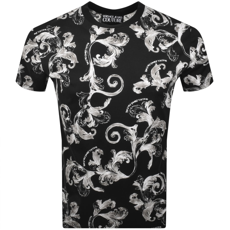 Versace Jeans Couture All Over Print T Shirt Black